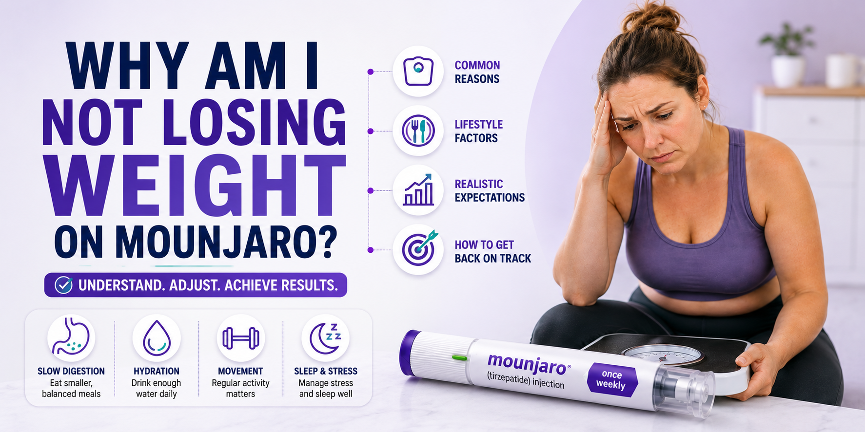 why am i not losing weight on tirzepatide 2.5 mg Why Am I Not Losing Weight on Mounjaro? Causes and Solutions